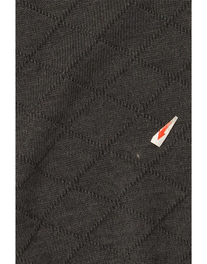 Sweter damski w stylu vintage, EU 46 XL, szary, poliakrylowy w kratkę