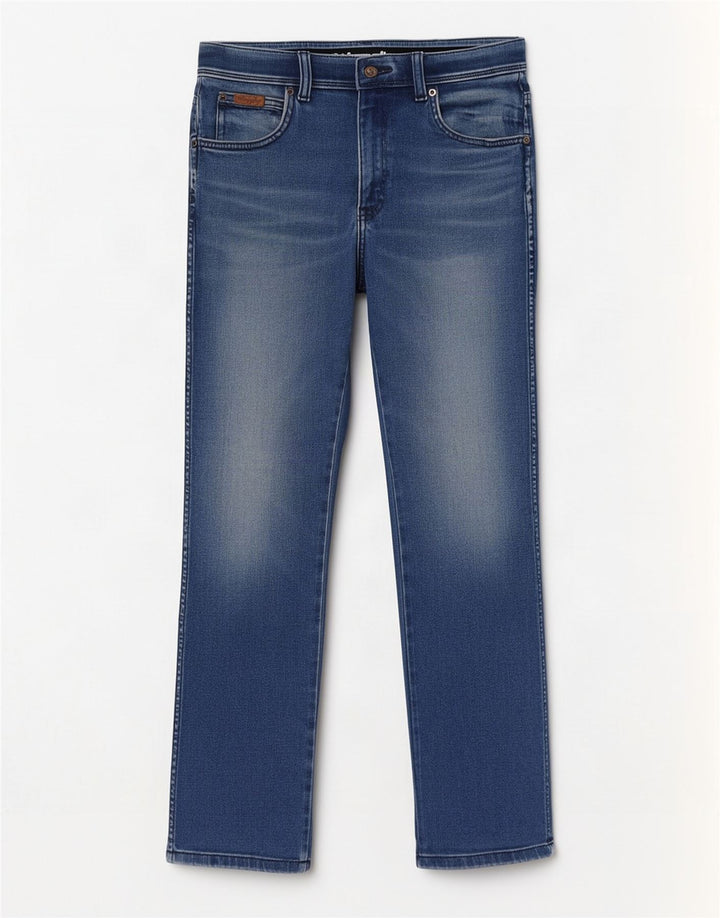 Wrangler Męskie jeansy Texas Slim W32 L30 Niebieskie bawełniane