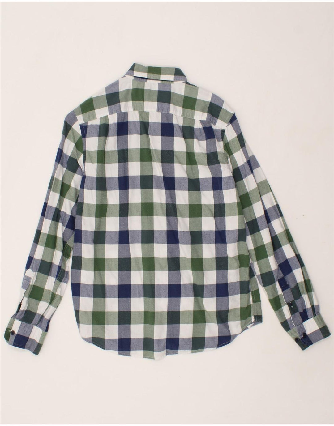 NAUTICA Mens Flannel Shirt Small Green Check Cotton Vintage Nautica and Second-Hand Nautica from Messina Hembry 
