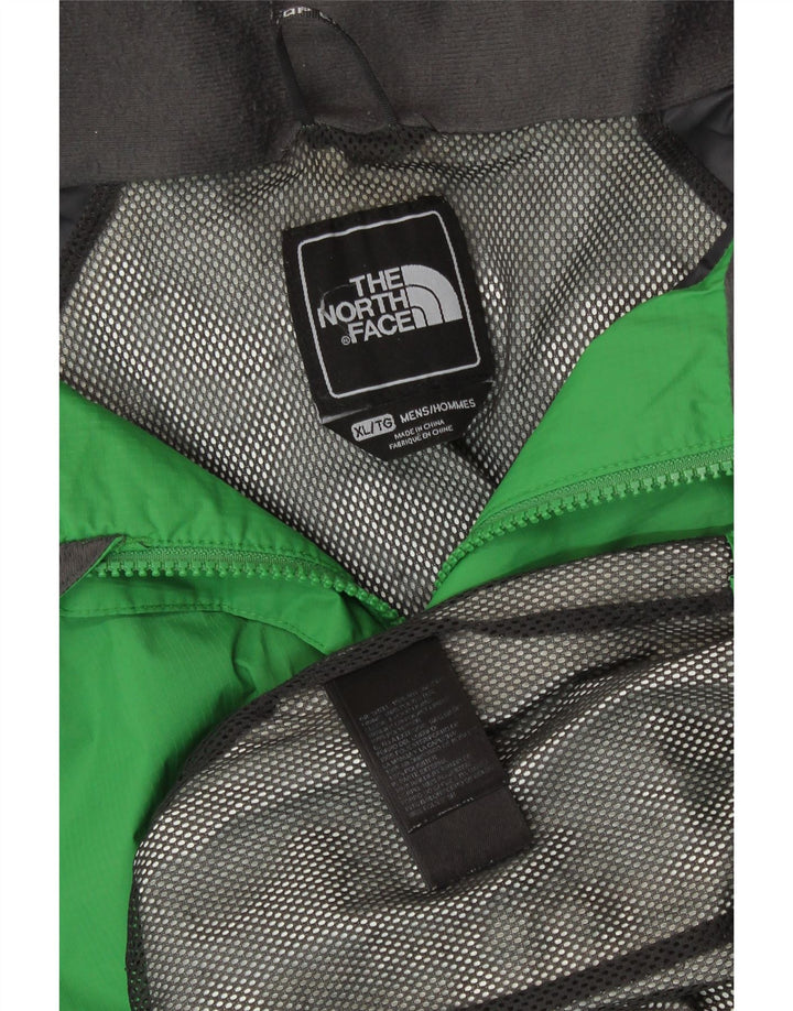 Męska kurtka przeciwdeszczowa z kapturem THE NORTH FACE UK 42 XL, zielony nylon