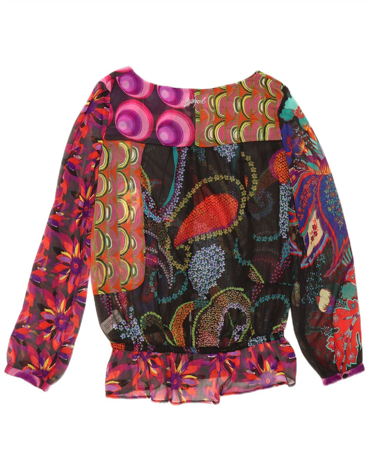 Damska bluzka Desigual w abstrakcyjny wzór, UK 18 XL, wielokolorowa