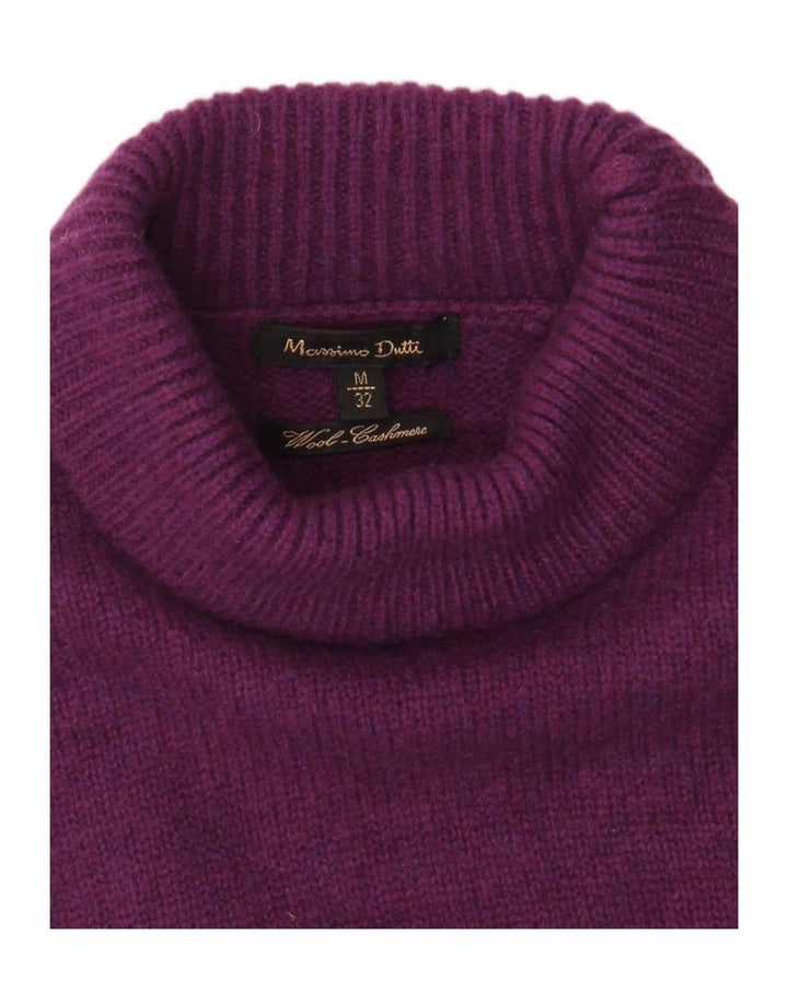 Sweter damski Massimo Dutti z wywijanym dekoltem UK 12, średni fiolet
