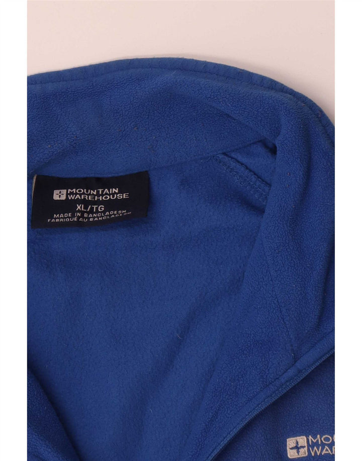 Męski sweter polarowy Mountain Warehouse z zamkiem błyskawicznym XL, niebieski, poliester