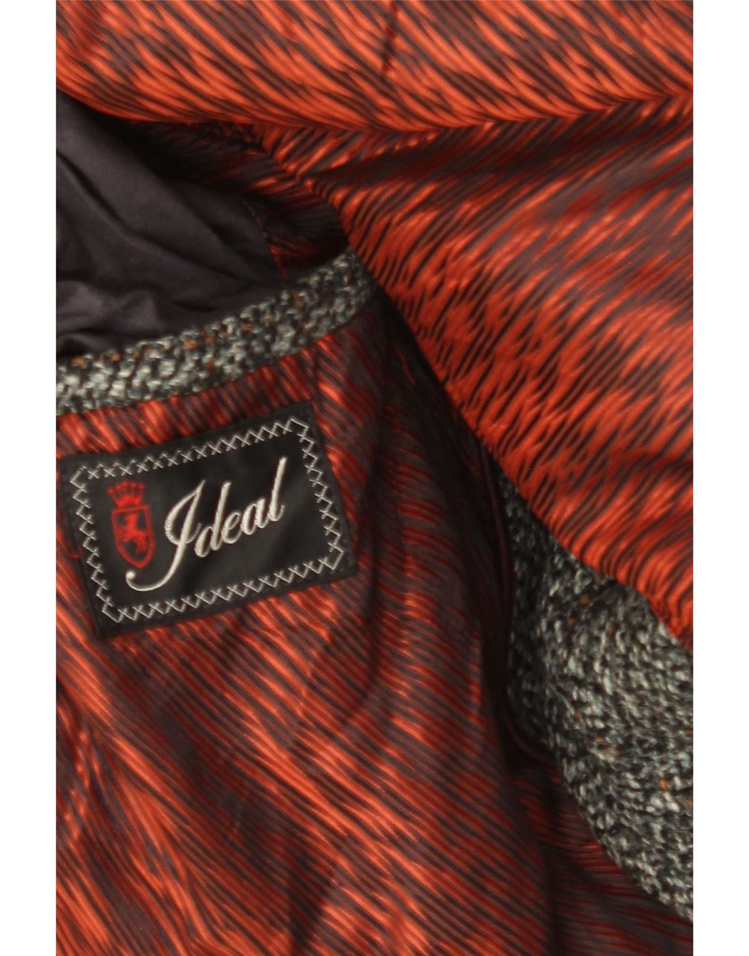 Płaszcz męski IDEAL UK 40, duży, szary, nowa wełniana krata