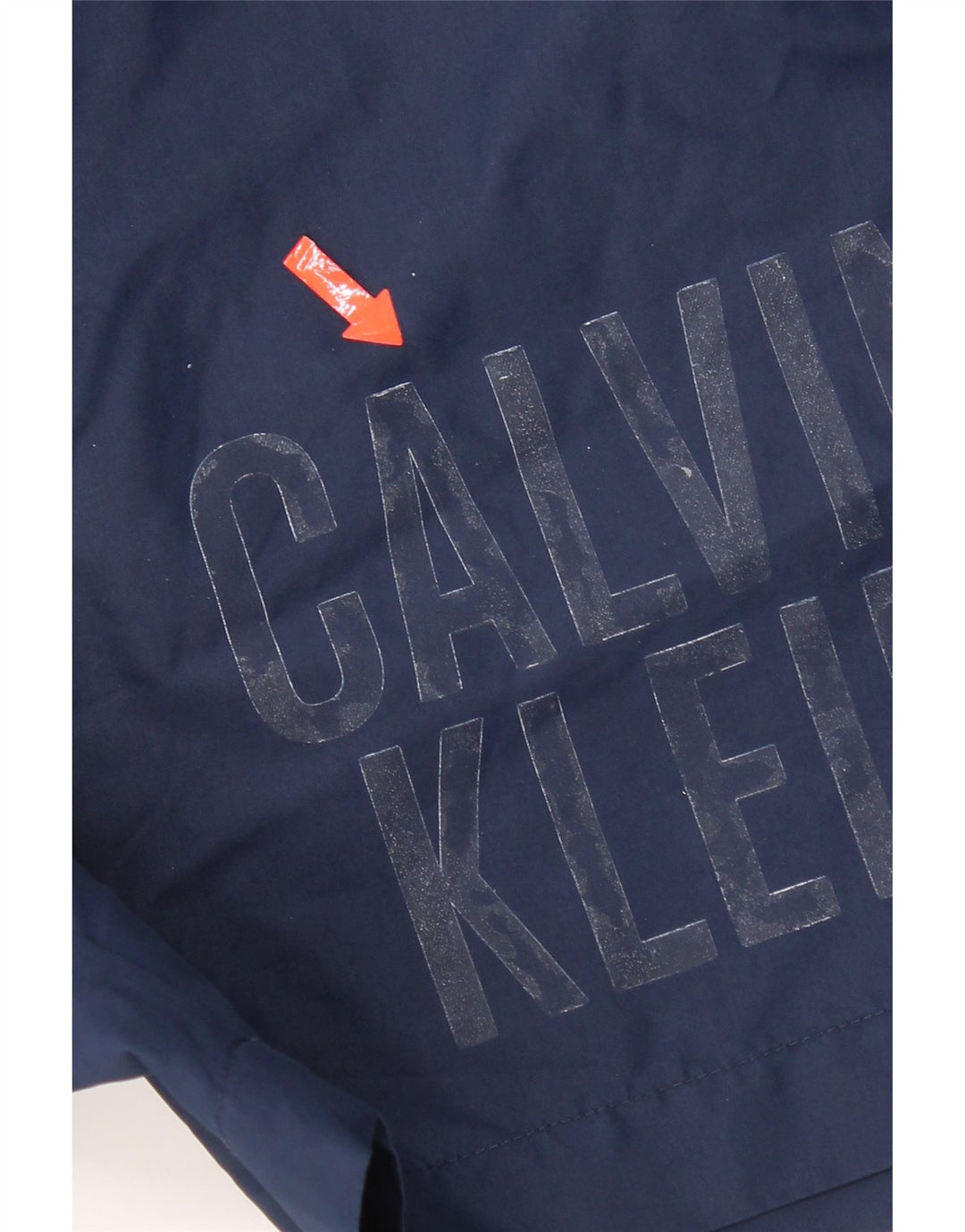 Męskie spodenki kąpielowe Calvin Klein z grafiką, średni granatowy poliester