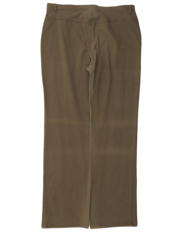 Damskie spodnie typu chino o prostym kroju Perte by Krizia W34 L33 Khaki
