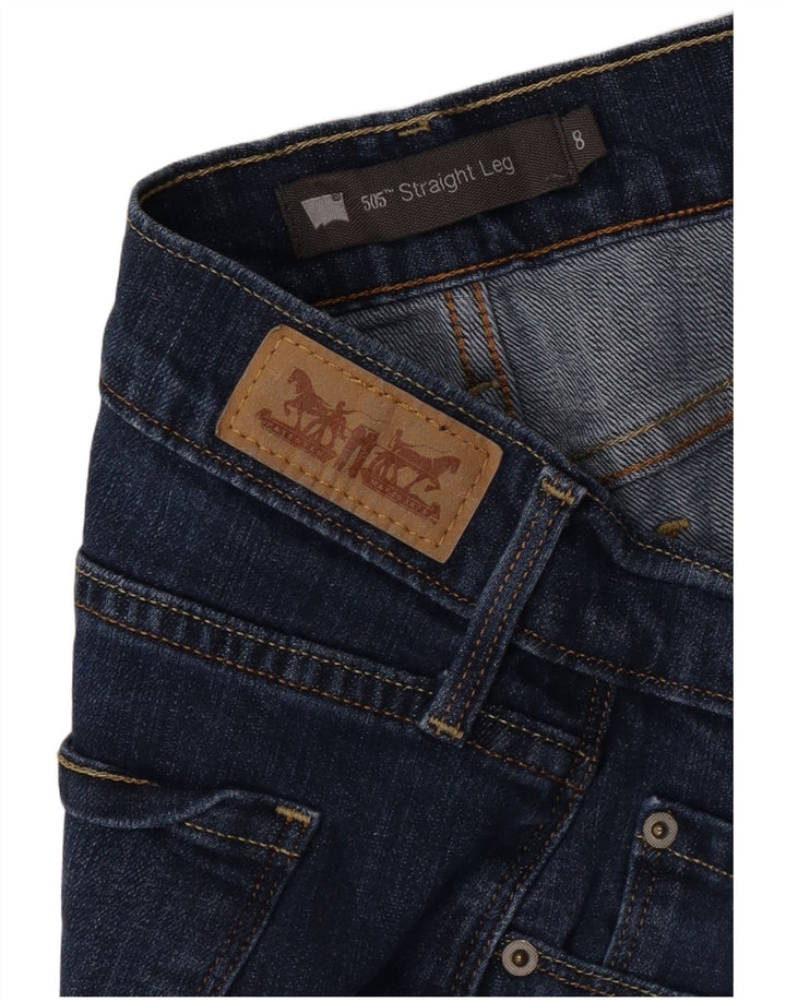 Damskie dżinsy Levi's 505 Straight US 8 Medium W29 L30 Niebieska bawełna