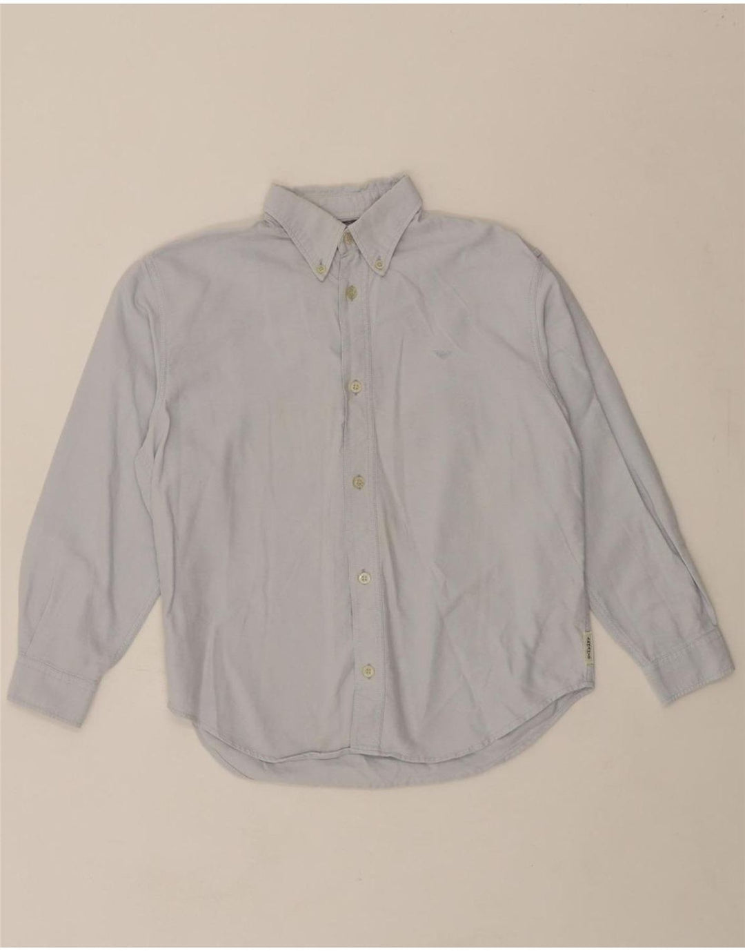 ARMANI JUNIOR Boys Shirt 9-10 Years Blue Cotton Vintage Armani Junior and Second-Hand Armani Junior from Messina Hembry 