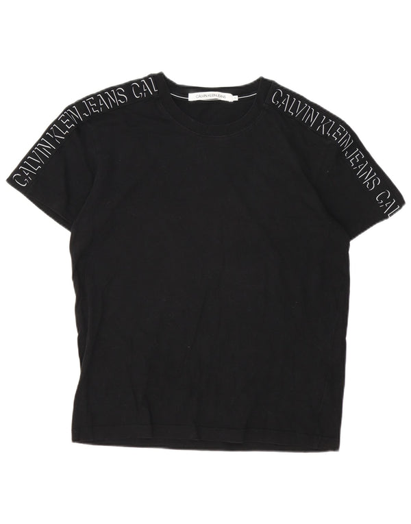 Męski T-shirt z grafiką Calvin Klein Jeans, mały, czarny