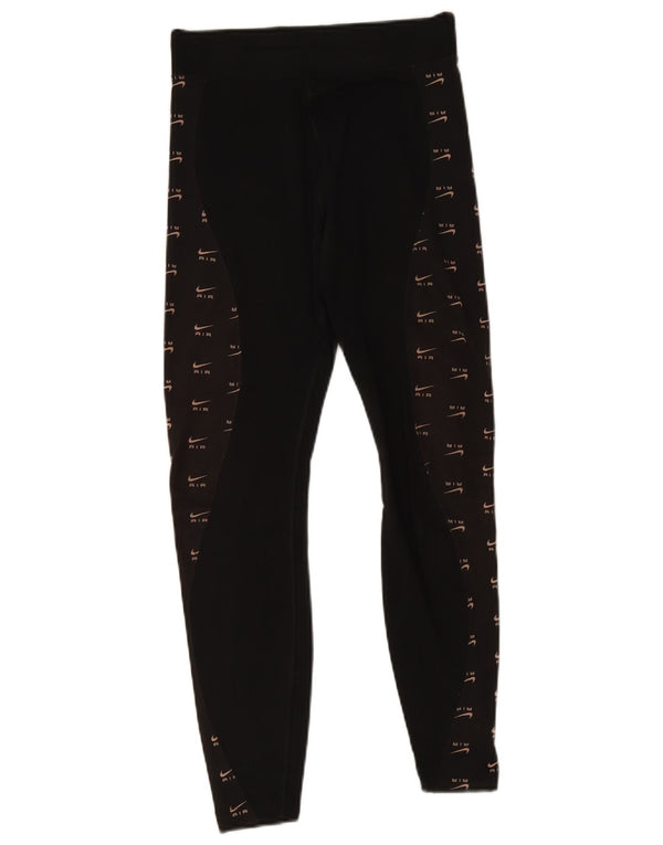 Damskie legginsy Nike Graphic UK 10, małe, czarne