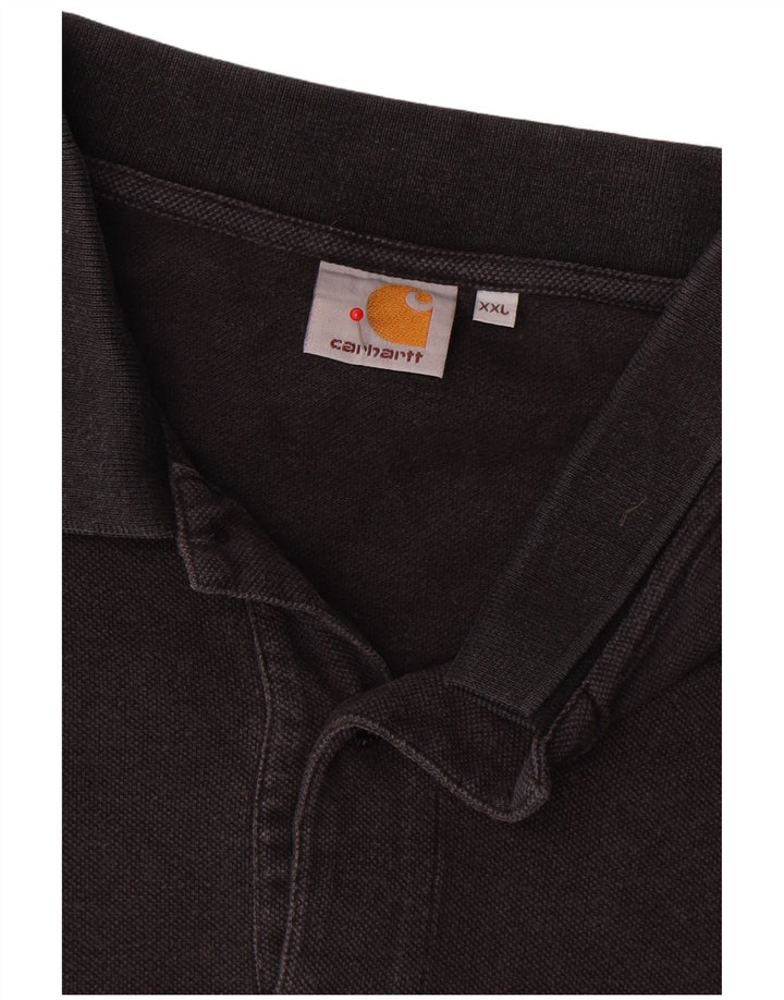 Męska koszulka polo Carhartt 2XL, czarna, bawełniana