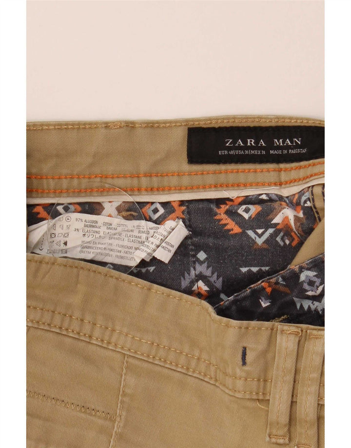 Męskie spodenki chino Zara EU 40 Medium W31 beżowa bawełna