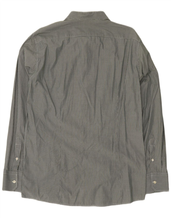 Koszula męska Benetton Medium Green Pinstripe Classic