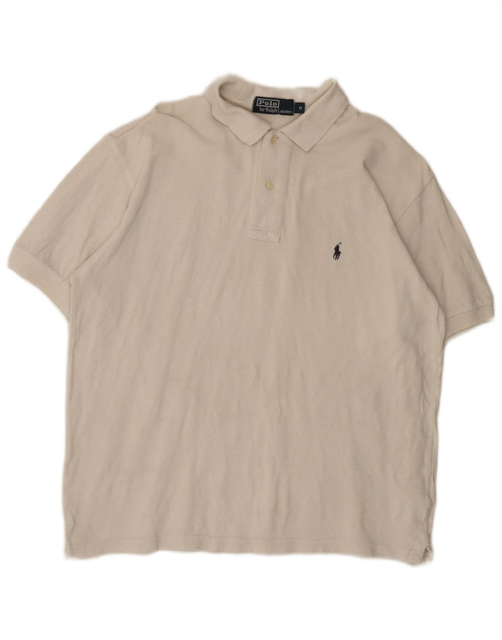Męska koszulka polo Polo Ralph Lauren, średnia biała bawełna