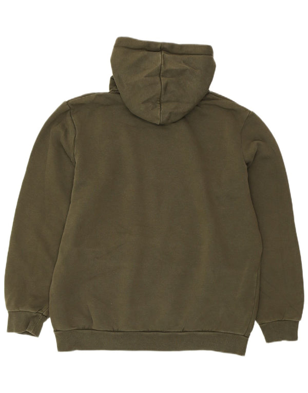 Damski sweter oversize z kapturem i grafiką PUMA UK 14, średni khaki, elastan