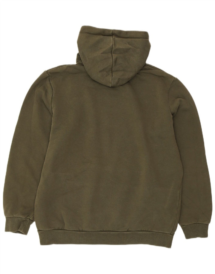 Damski sweter oversize z kapturem i grafiką PUMA UK 14, średni khaki, elastan