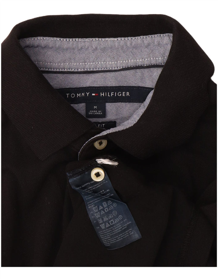 Męska koszulka polo Tommy Hilfiger, średnia czarna, bawełniana