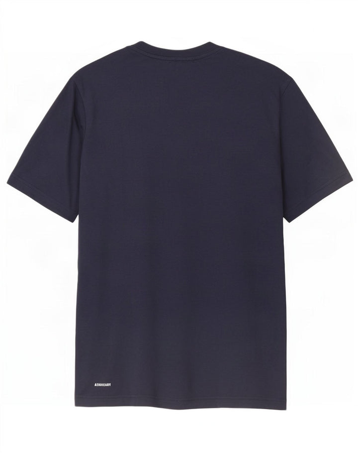 Męska koszulka z grafiką Adidas Aeroready Top, mała, granatowa, z poliestru