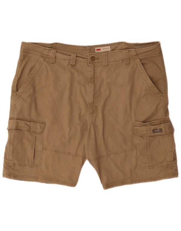 Męskie spodenki cargo Wrangler o swobodnym kroju W44 2XL, beżowa bawełna
