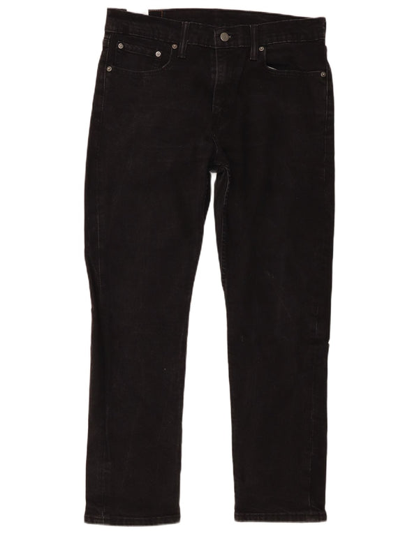 Męskie dżinsy Levi's 502 Straight W33 L27 Czarna bawełna