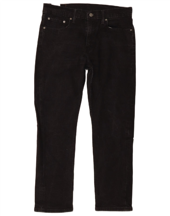 Męskie dżinsy Levi's 502 Straight W33 L27 Czarna bawełna