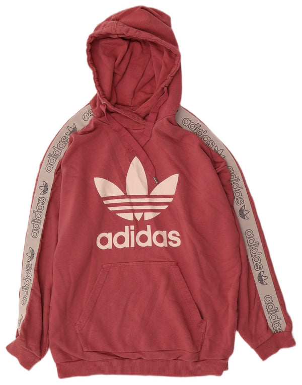 Damska bluza z kapturem Adidas Graphic UK 14 Średni różowy, bawełniany blok kolorów