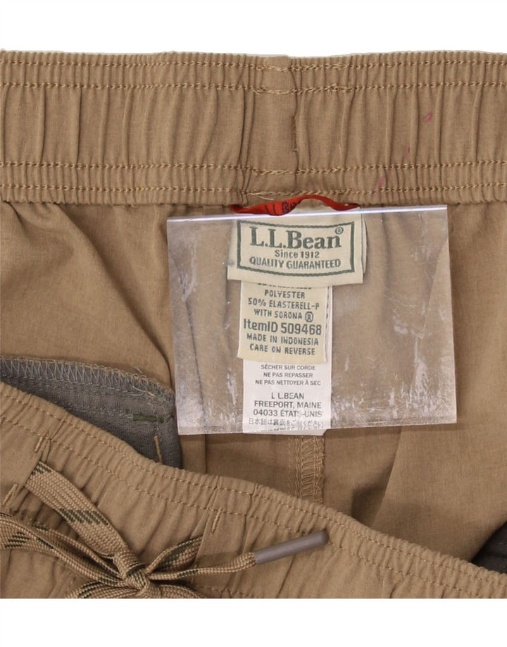 L.L.BEAN Mens Sport Shorts Large Brown Polyester Vintage L.L.Bean and Second-Hand L.L.Bean from Messina Hembry 