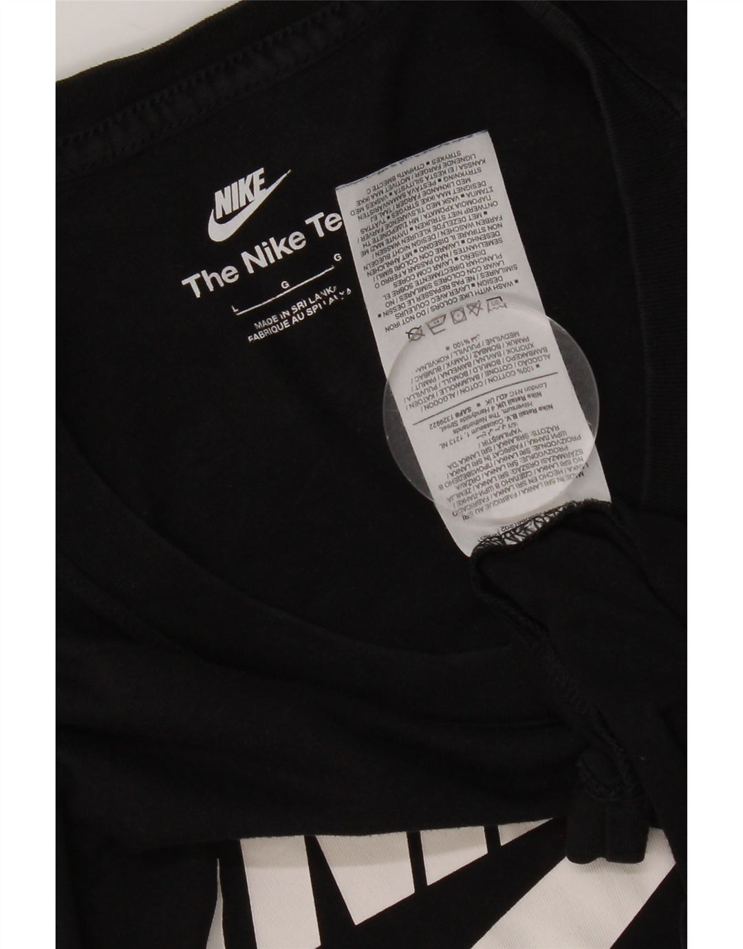 Męski T-shirt z grafiką Nike, duży, czarny, bawełniany