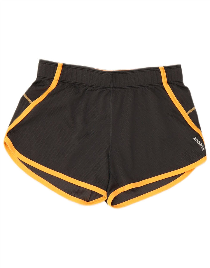 REEBOK Womens Sport Shorts UK 14 Medium  Black Polyester