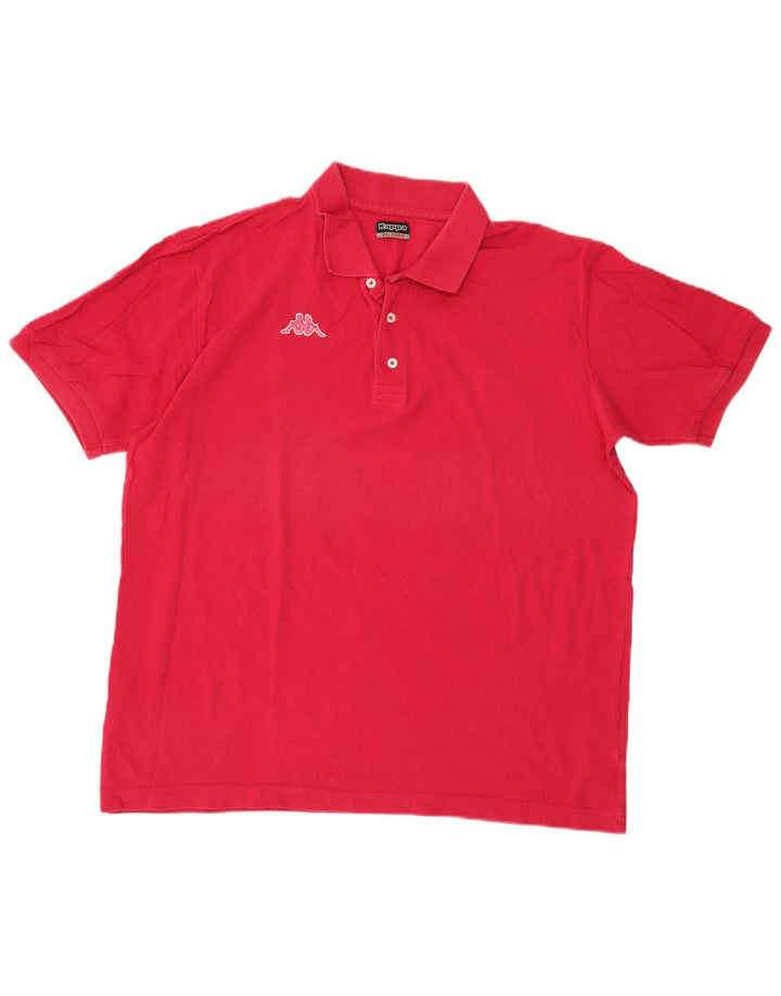 Męska koszulka polo Kappa 2XL, różowa, bawełniana
