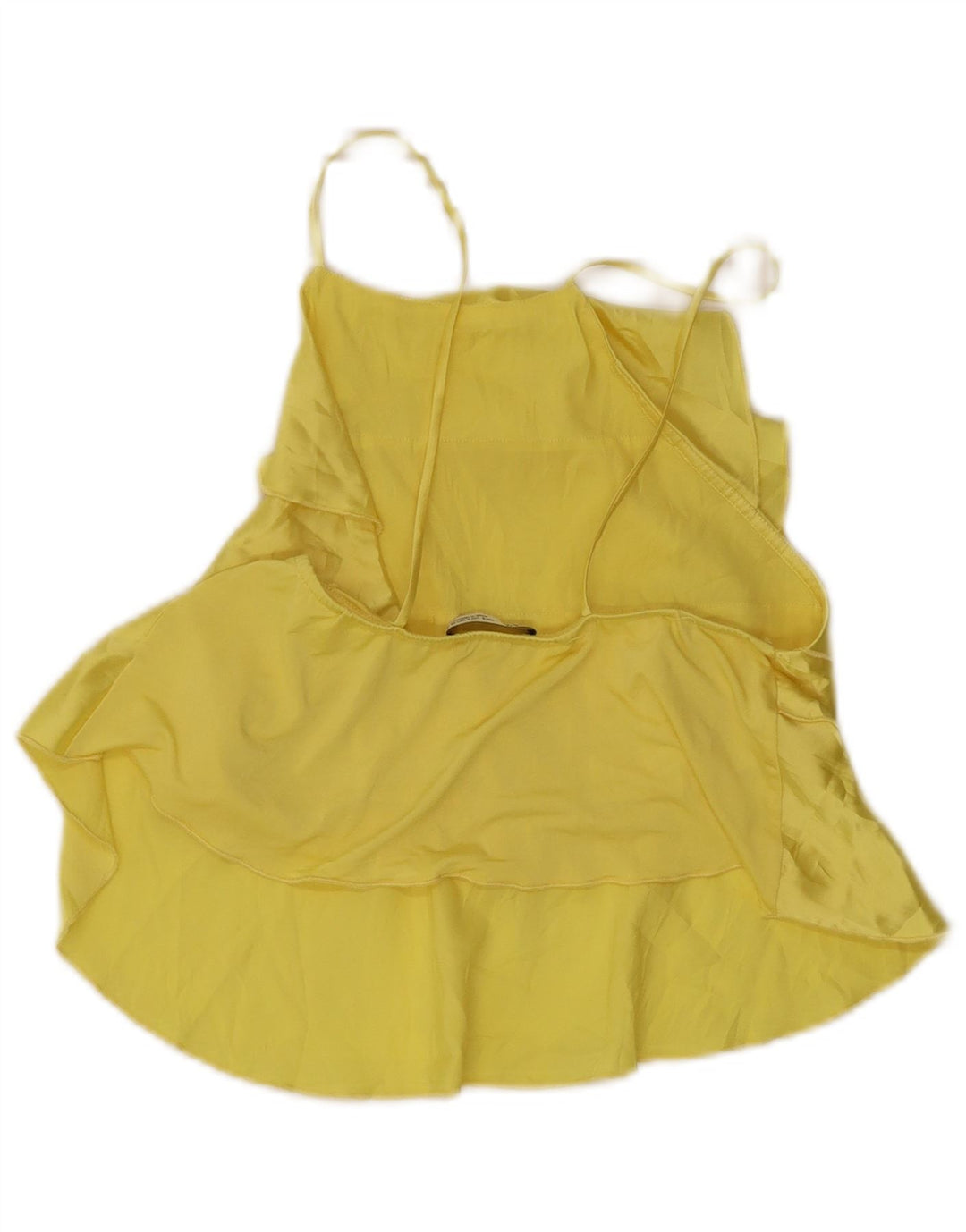 Warstwowy top damski bez rękawów Zara UK 8, mały, żółty