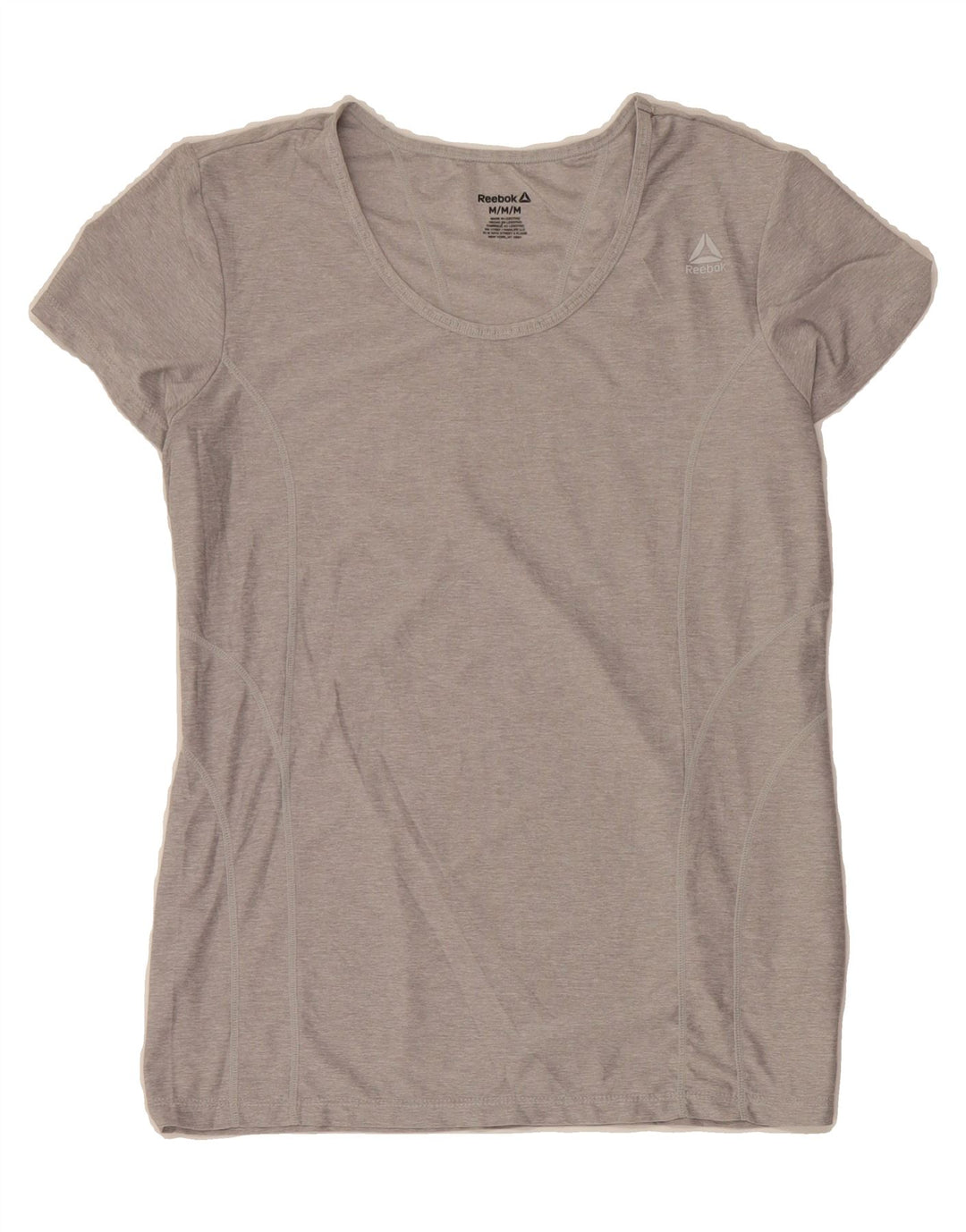 REEBOK Womens T-Shirt Top UK 12 Medium Grey Polyester Vintage Reebok and Second-Hand Reebok from Messina Hembry 