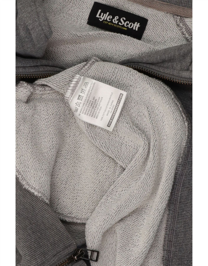 Męska kurtka dresowa LYLE & SCOTT, średnioszara, bawełniana