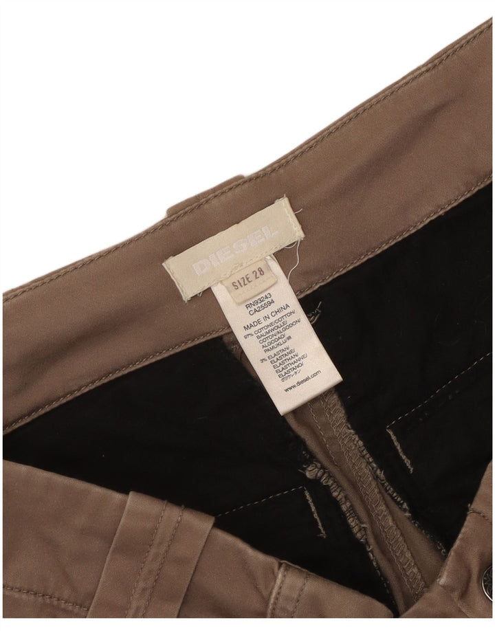 Spodnie damskie Diesel Slim Cargo W28 L33 Brązowa bawełna