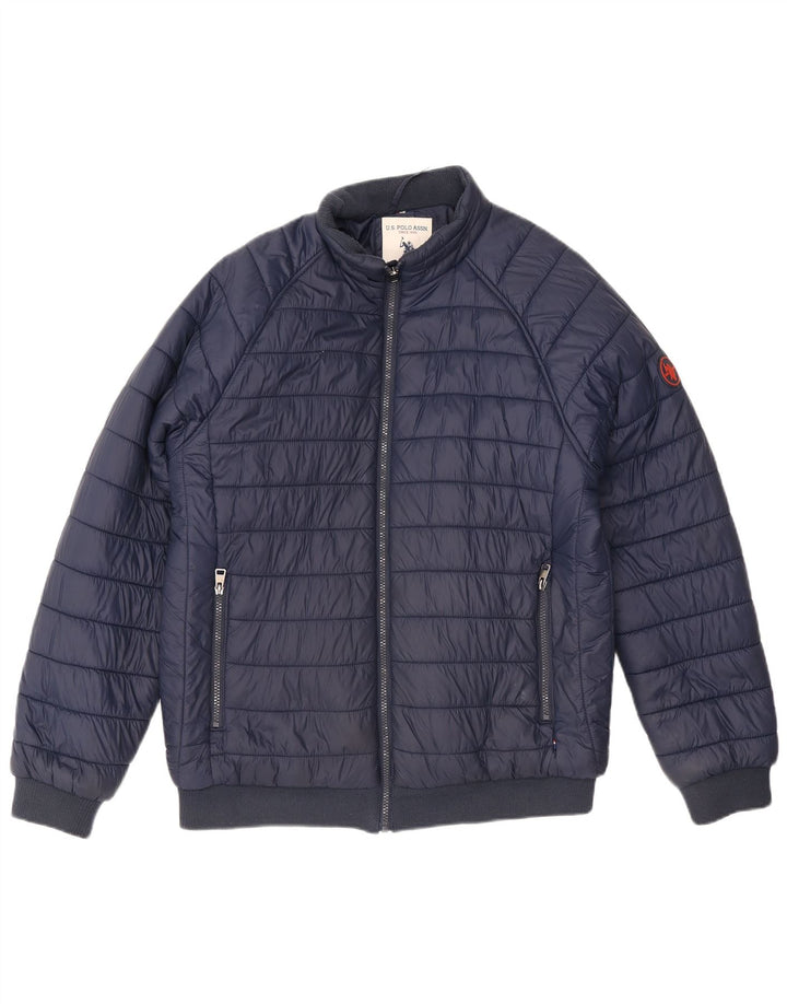 US Polo Assn. Męska ocieplana kurtka UK 38, średni granatowy nylon