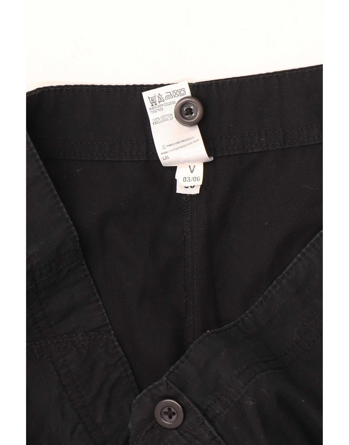 Damskie szorty Marks & Spencer UK 12 Medium W30, czarne, bawełniane