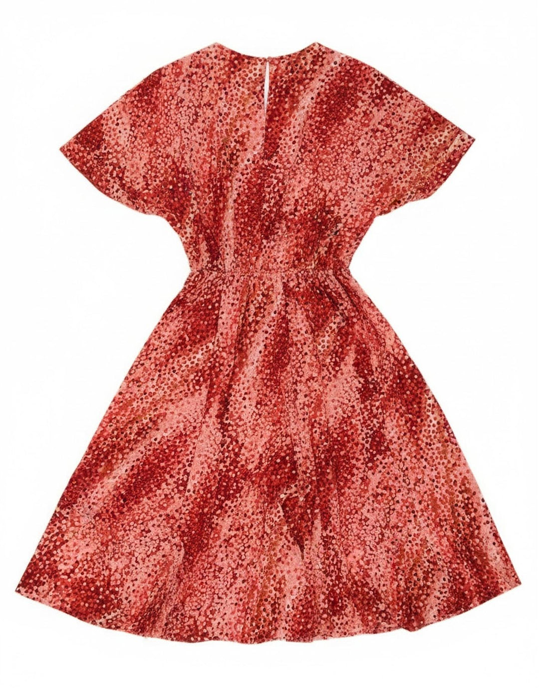 Vintage damska sukienka o linii A IT 50 XL Burgundowa w cętki