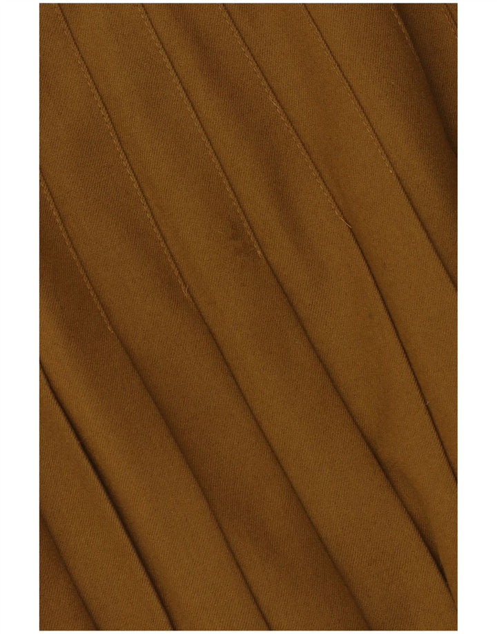 Vintage damska plisowana spódnica nożowa EU 40 Medium W30 wełna khaki