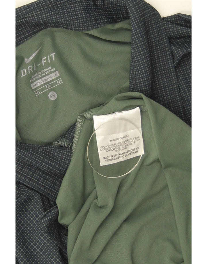 Męska koszulka polo Nike Dri Fit 4XL, poliester w zielone cętki