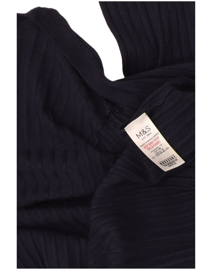 Marks & Spencer Damski sweter o przedłużonym fasonie, UK 12, średni granatowy