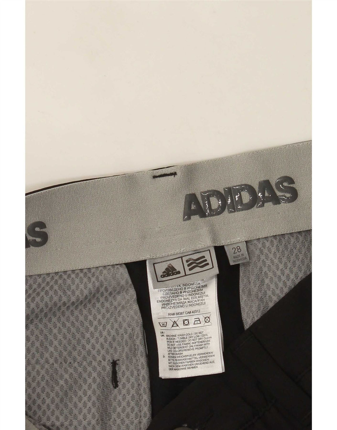 Adidas Męskie Spodenki Chino W28 Mały Czarny Poliester