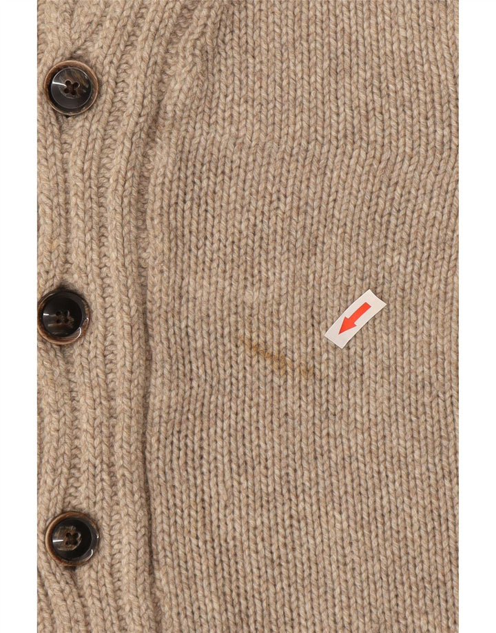 Męski sweter rozpinany Massimo Dutti XL, beżowa wełna