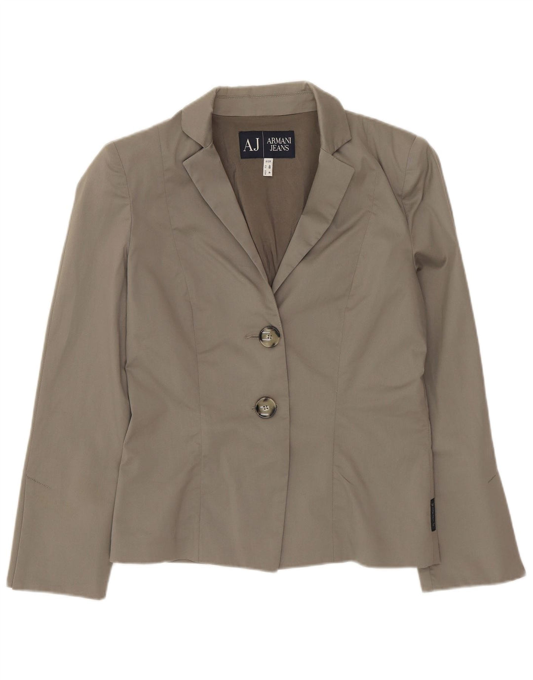 Damska marynarka Armani Jeans zapinana na 2 guziki EU 40, średnia szara bawełna