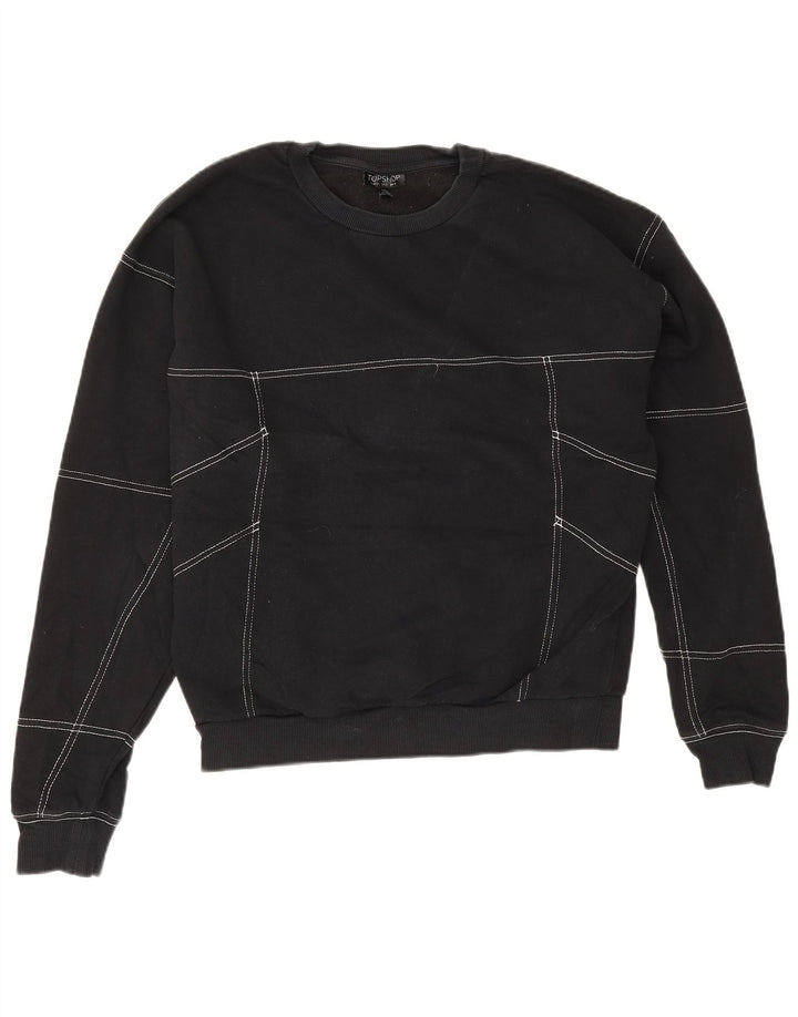 Damski sweter oversize Topshop UK 8, mały, czarny, bawełniany