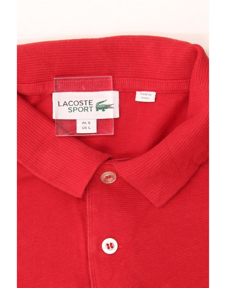 LACOSTE Mens Polo Shirt Size 5 Large Red Cotton Vintage Lacoste and Second-Hand Lacoste from Messina Hembry 