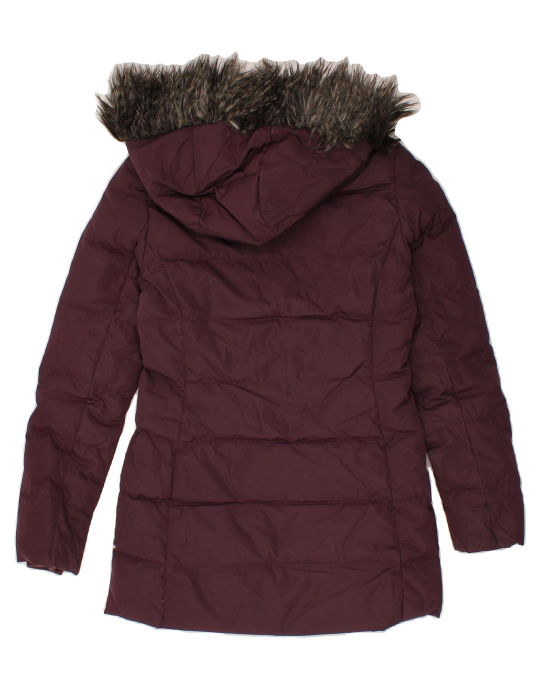 JACK WILLS Womens Hooded Padded Coat UK 8 Small Burgundy Polyester Vintage Jack Wills and Second-Hand Jack Wills from Messina Hembry 