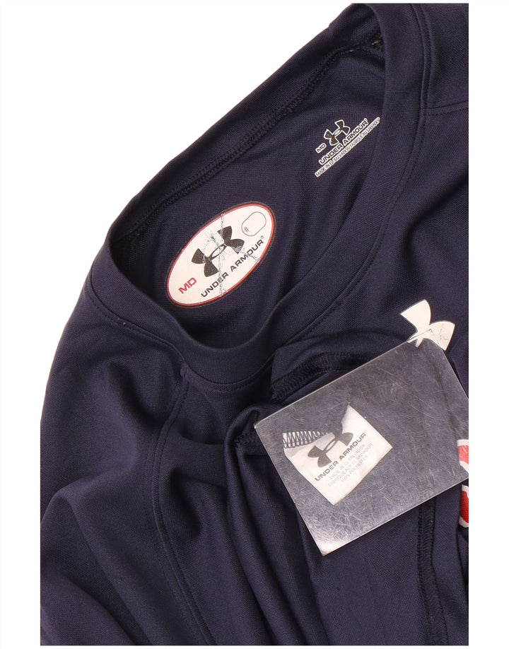 Męska koszulka z grafiką Under Armour, średni granatowy poliester