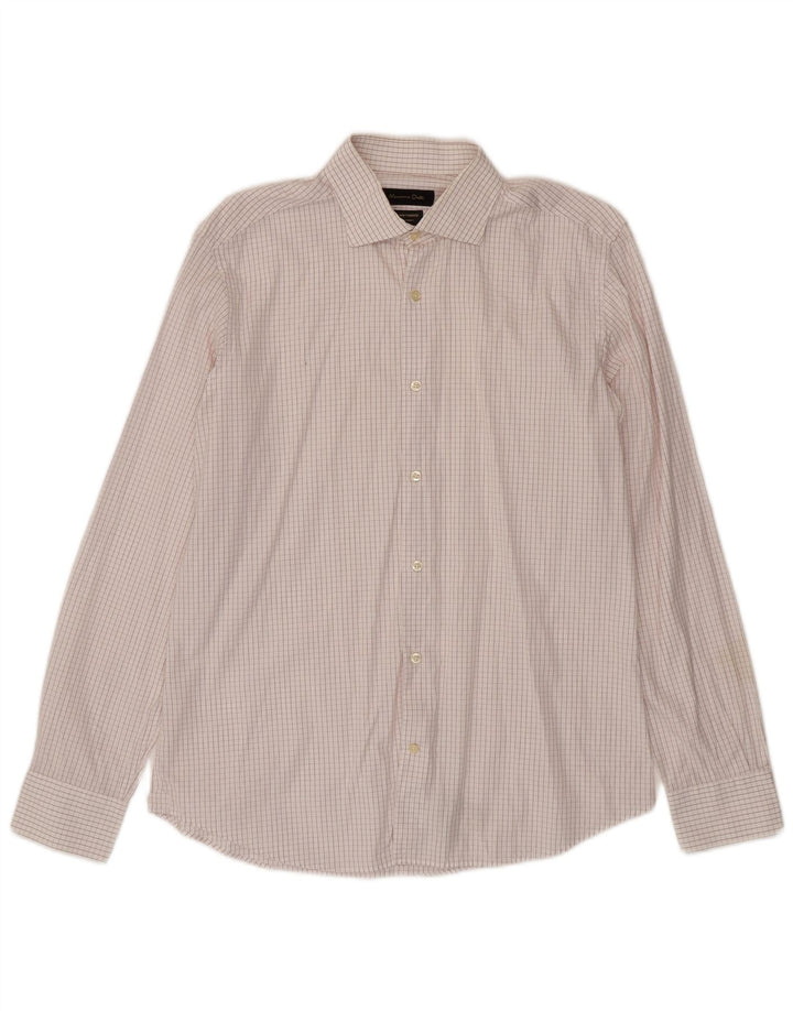 Koszula męska Massimo Dutti EU 42, duża, bawełniana w białą kratkę
