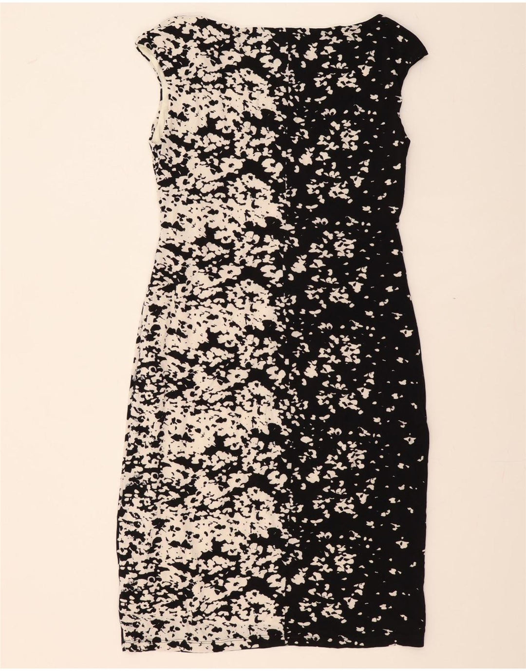 CHAPS Womens Sheath Dress UK 12 Medium Black Spotted Polyester Vintage Chaps and Second-Hand Chaps from Messina Hembry 