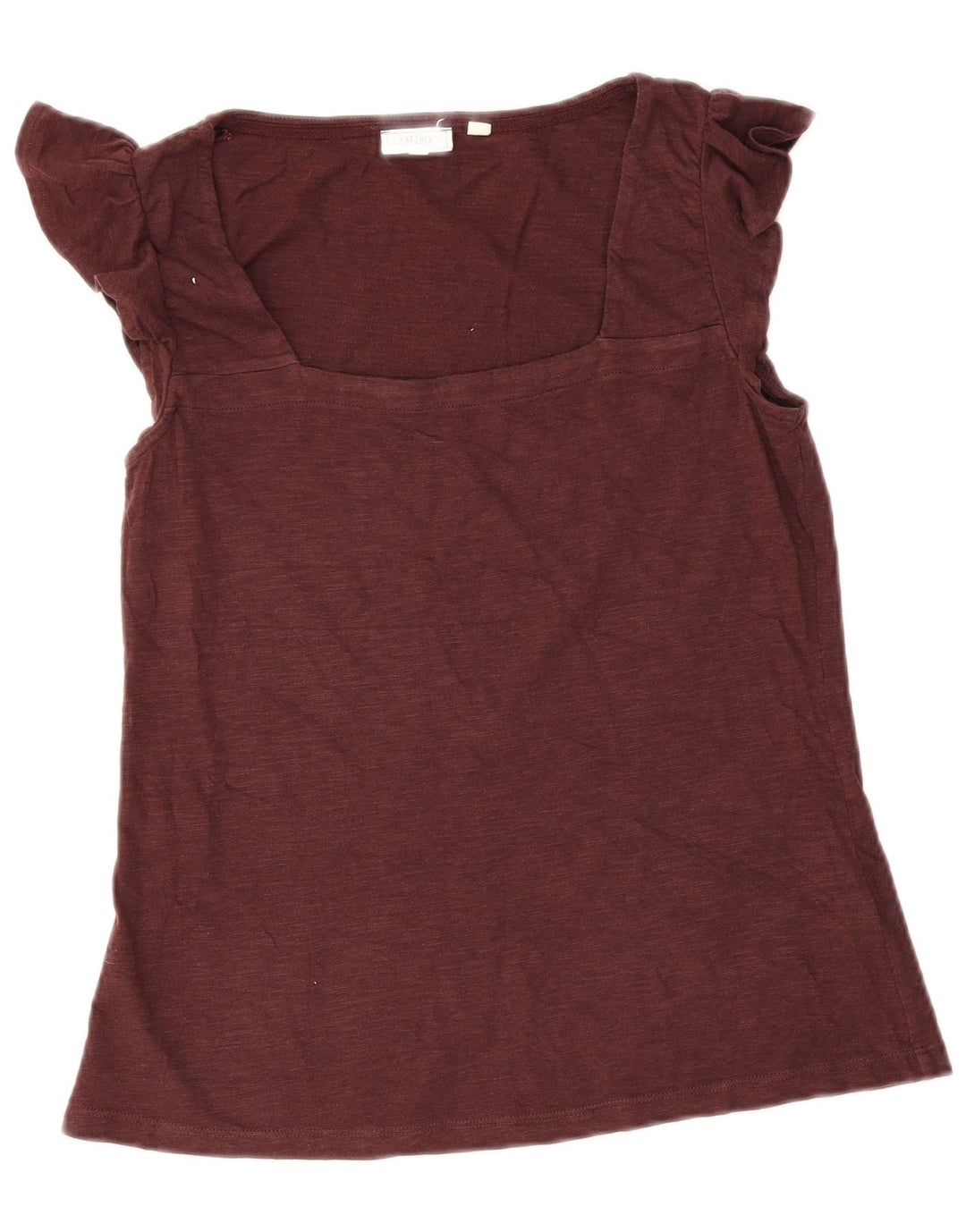 Bluzka damska Fat Face Top UK 10 Small Burgundowa bawełna